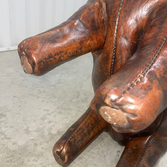 Vintage DIMITRI OMERSA Leather Elephant Abercrombie Fitch Footstool Ottoman RARE - Picture 15 of 16